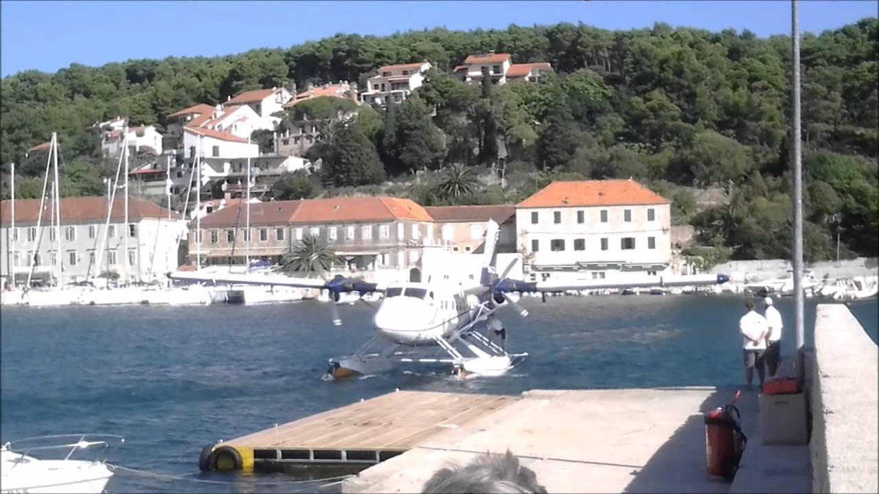 Sea Plane arriving at Jelsa, Hvar