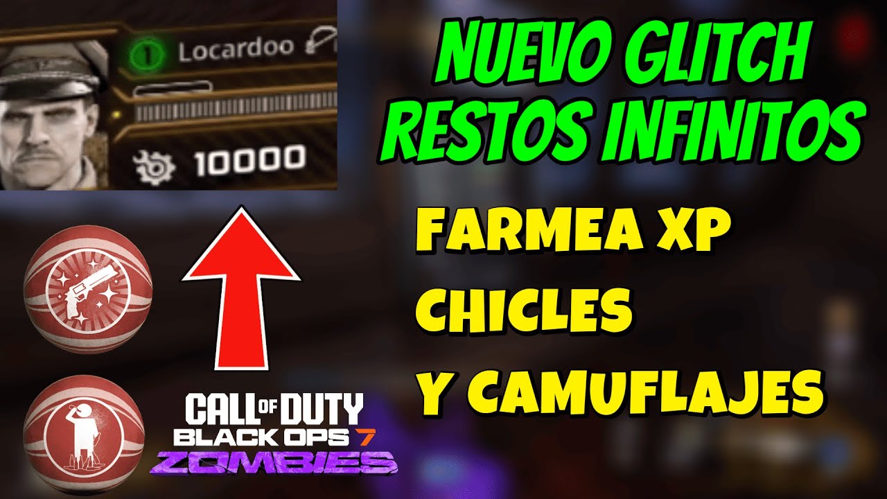 BO7 ZOMBIES NUEVO GLITCH RESTOS INFINITOS! XP Y CHICLES MUY FACIL!