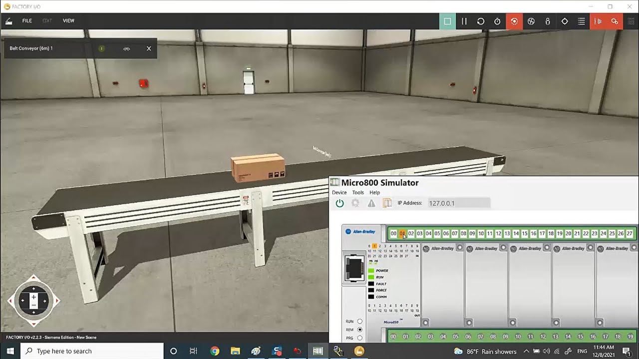 FactoryIO กับ PLC Allen Bradley  (Micro850) สำหรับผู้เริ่มต้นใช้งาน