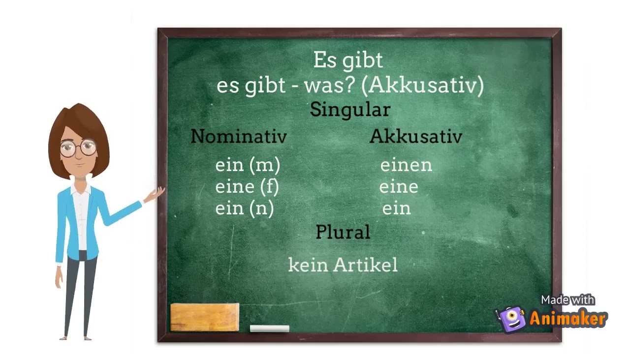 Неопределённый артикль после es gibt