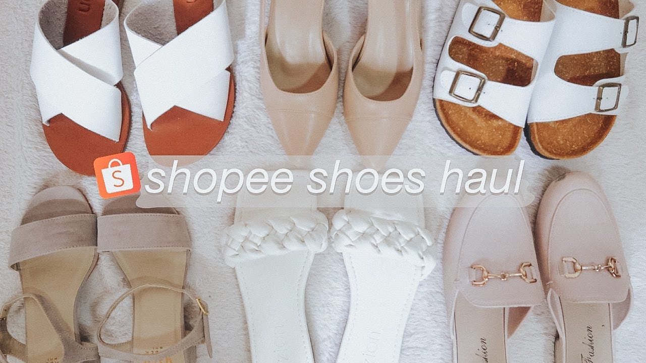 AESTHETIC SHOPEE SHOES SANDALS HAUL AFFORDABLE SALE FINDS | 6.6 SHOPEE SALE 2021 PH
