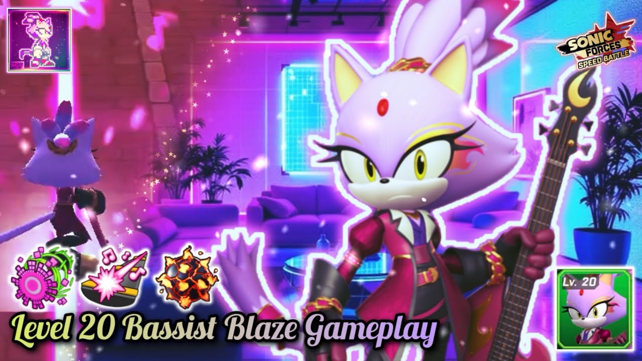 TURN UP THE VOLUME!!! | Sonic Forces Speed Battle | LEVEL 20 Bassist Blaze Gameplay