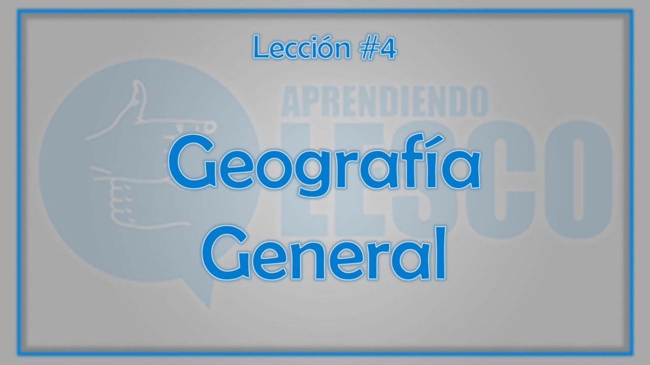 Vocabulario de Geografía General en Lengua de Señas Costarricense (LESCO)