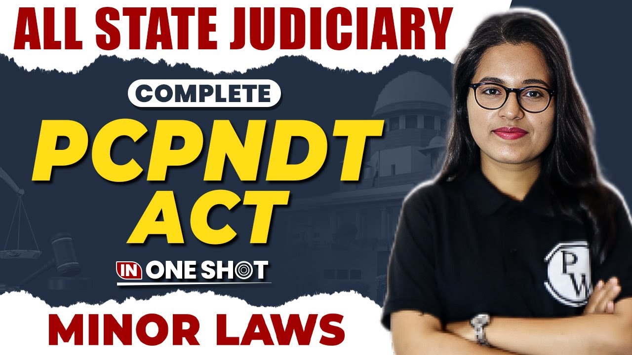PCPNDT Act,1994 One Shot | Minor Law | All State Judiciary Exam