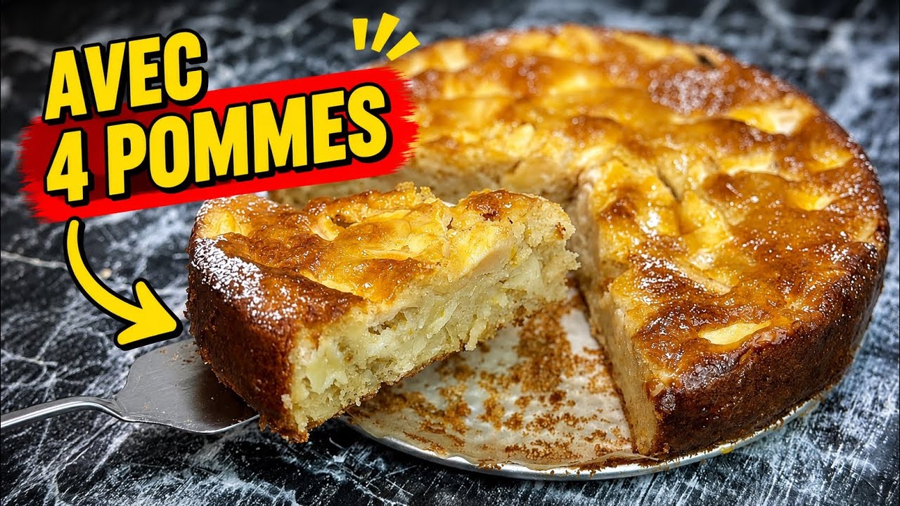 4 Pommes et 10 MIN pour réaliser ce fameux gâteau 😍
