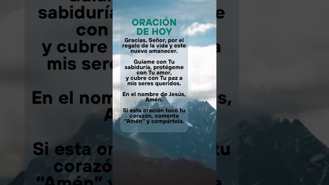&ldquo;Empieza tu d&iacute;a con esta oraci&oacute;n&rdquo; #Oraci&oacute;nDeHoy #PalabraDeDios #ComienzaConDios #Oraci&oacute;nDiaria