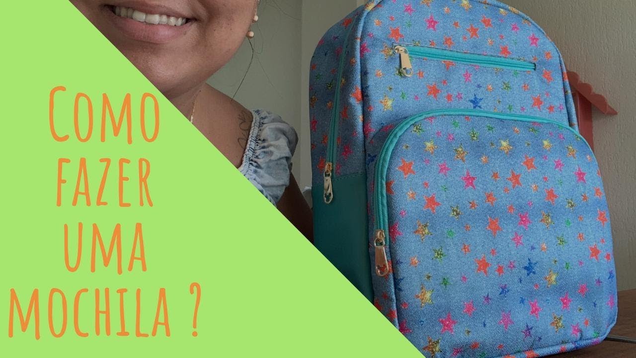 Como fazer uma mochila grande? Passo a passo com moldes.