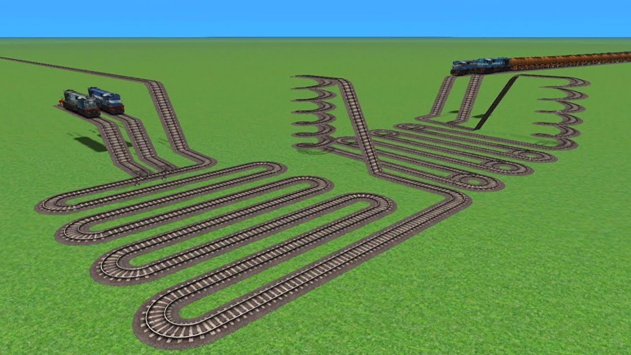Indian Risky Railroads At Railway Crossing Trains//On Bumpy Forked Railgadi Express Trainz Journey