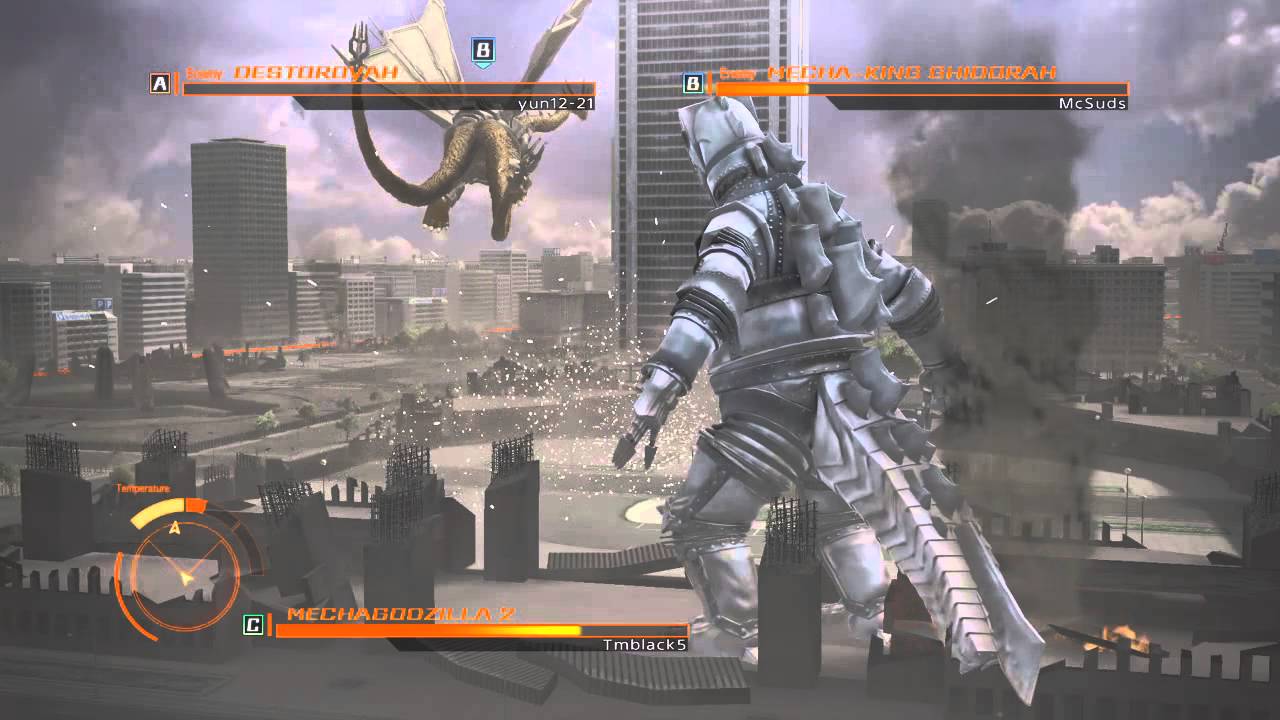 GODZILLA PS4 versus mode : MechaGodzilla 2 vs. Mecha King Ghidorah vs. Destroyah