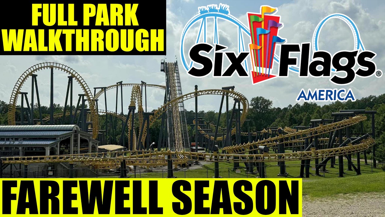Six Flags America Full Park Walk Through 2025