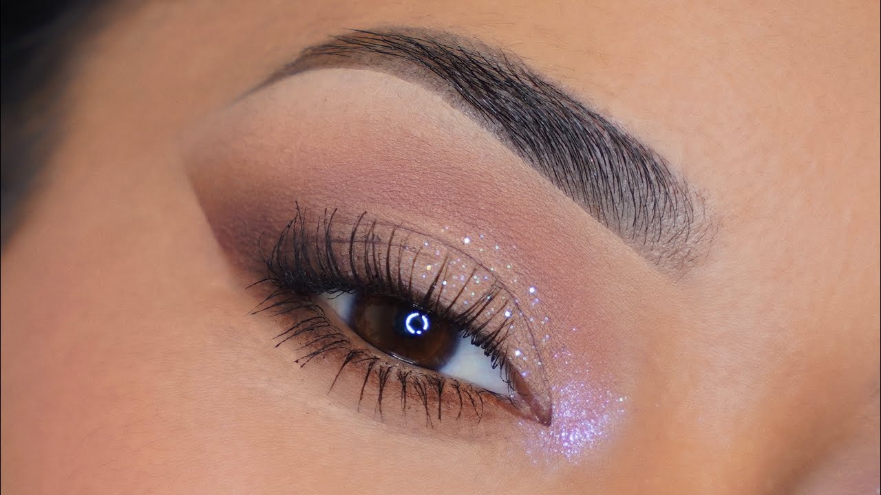 Maquillaje Sencillo Con Brillantina Morada | PRINCIPIANTES