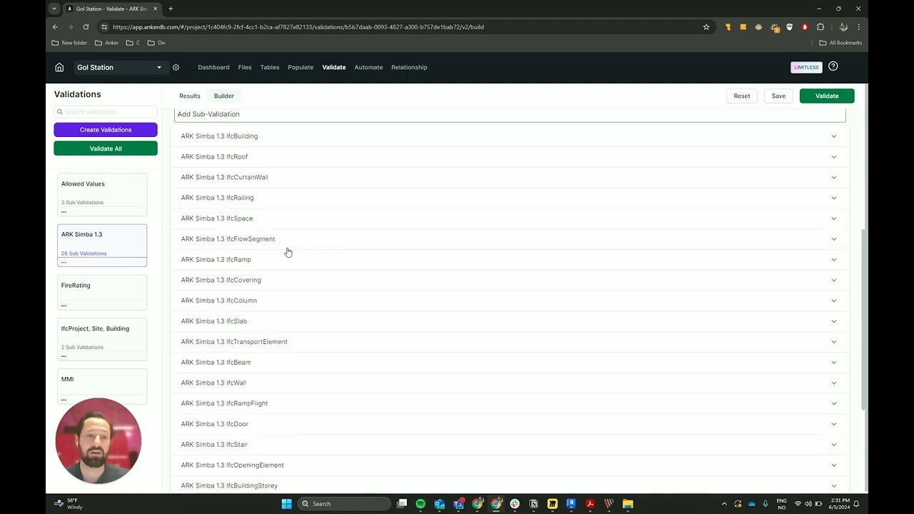 Validation in Anker: Part 4 - Creating a validation based on a mvdXML file