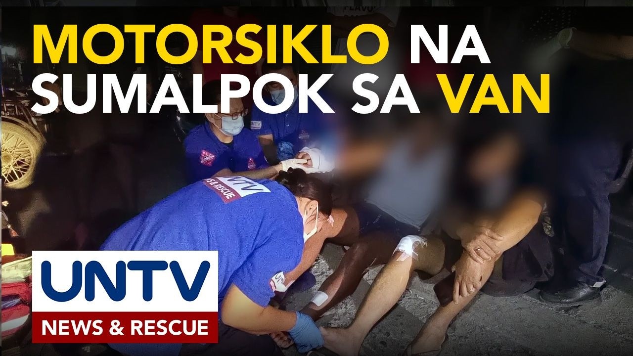 2 indibidwal, sugatan sa banggaan ng motorsiklo at van; UNTV News and Rescue, sumaklolo
