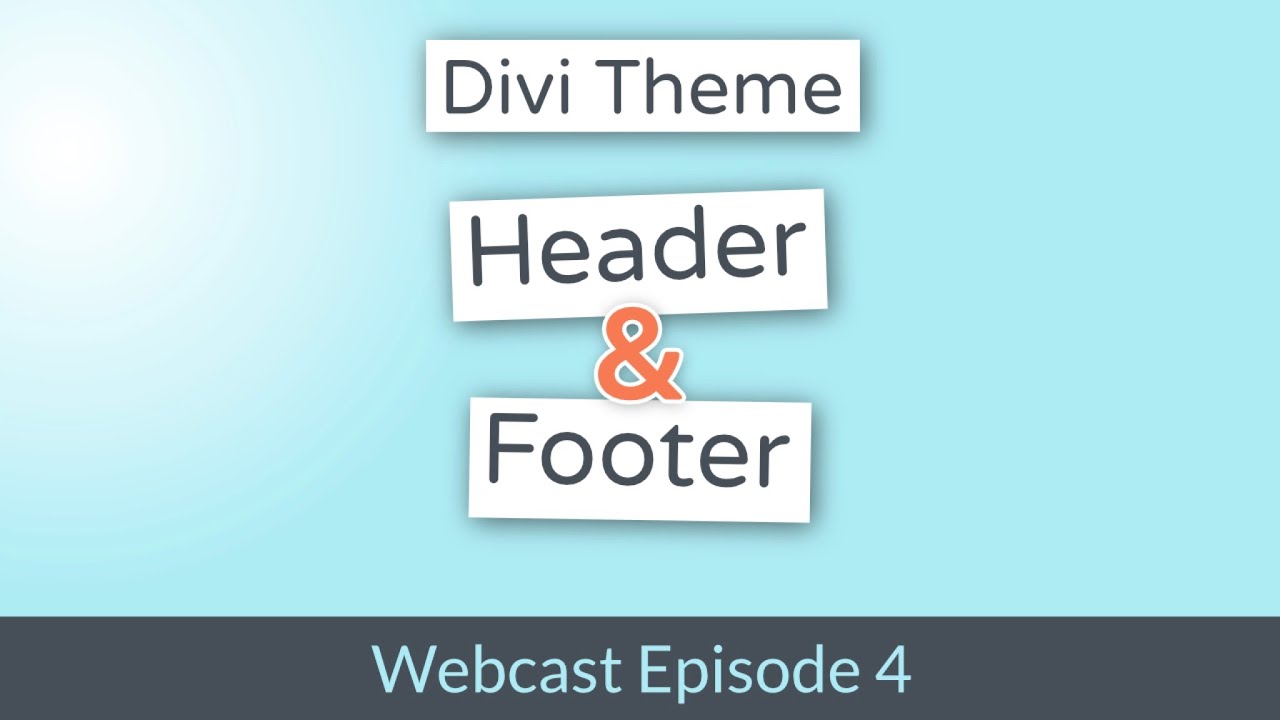 Divi Theme Header & Footer einrichten - Divi.World Webcast Episode 4