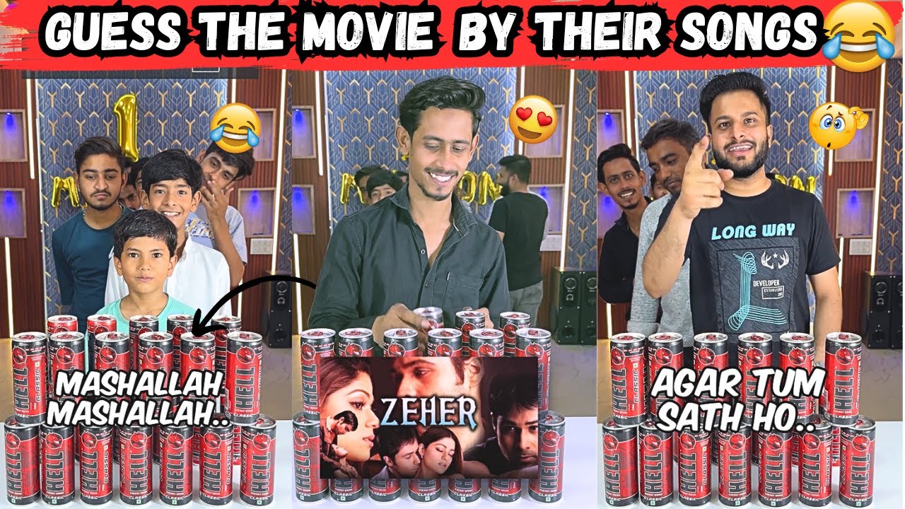 funny Guess The Movie By Their Song Challenge For Hell ⚡😂 | Sahil Khan NT #guesschallenge #helldrink