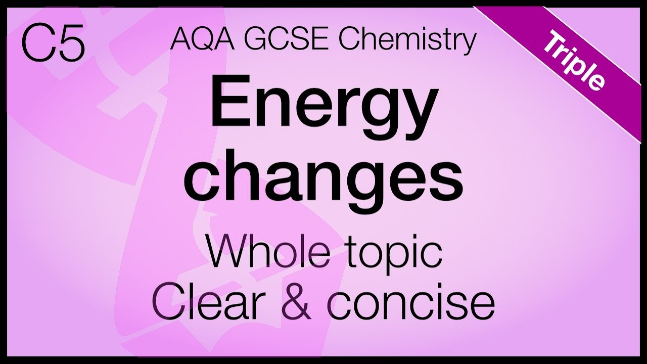 Весь модуль 5, AQA GCSE по химии – Энергетические изменения для тройной науки
