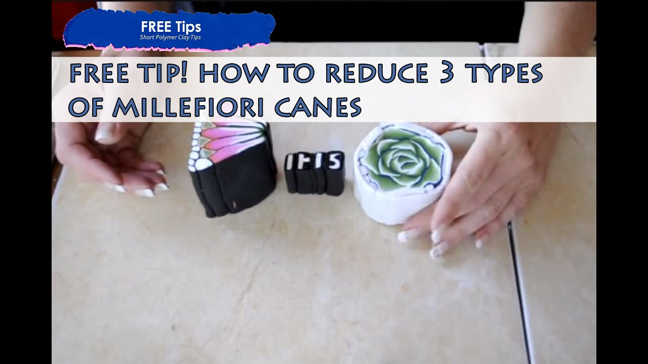 PolyPediaOnlineTV by Iris Mishly - Part 1 - Reducing 3 types of polymer clay canes tutorial