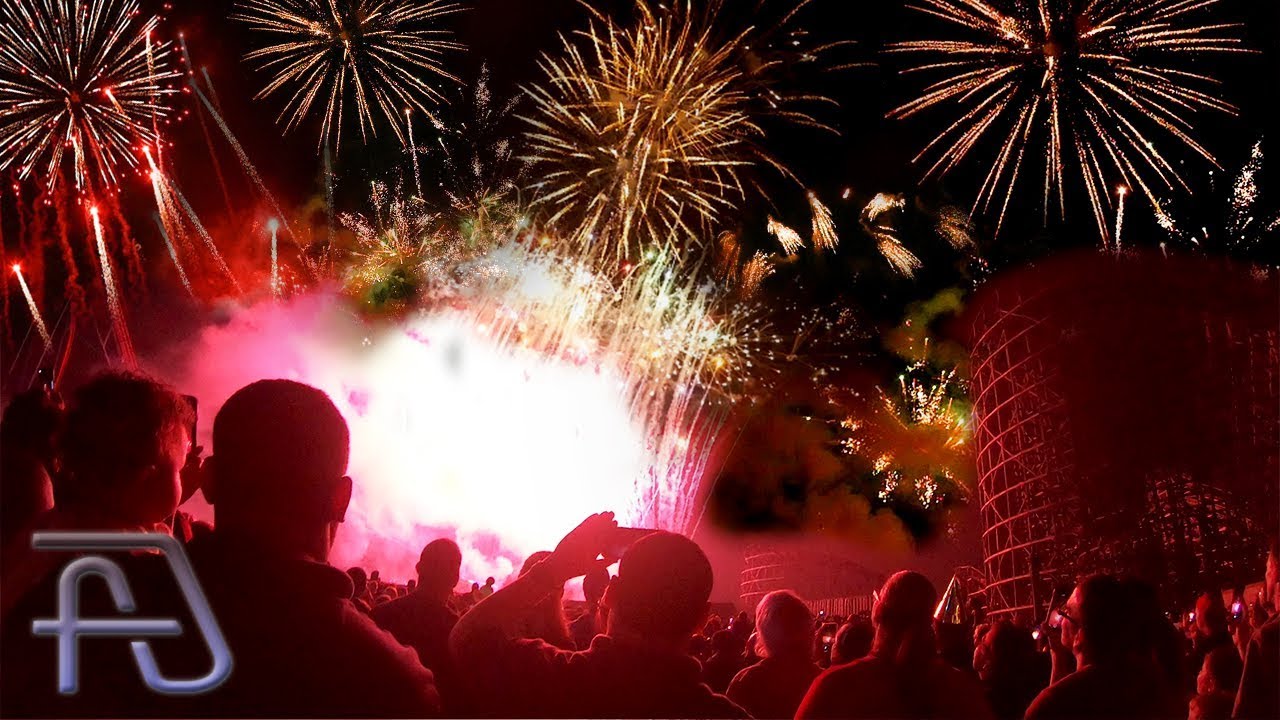 Fireworks at Busch Gardens Tampa Bay for New Year's Eve Celebration