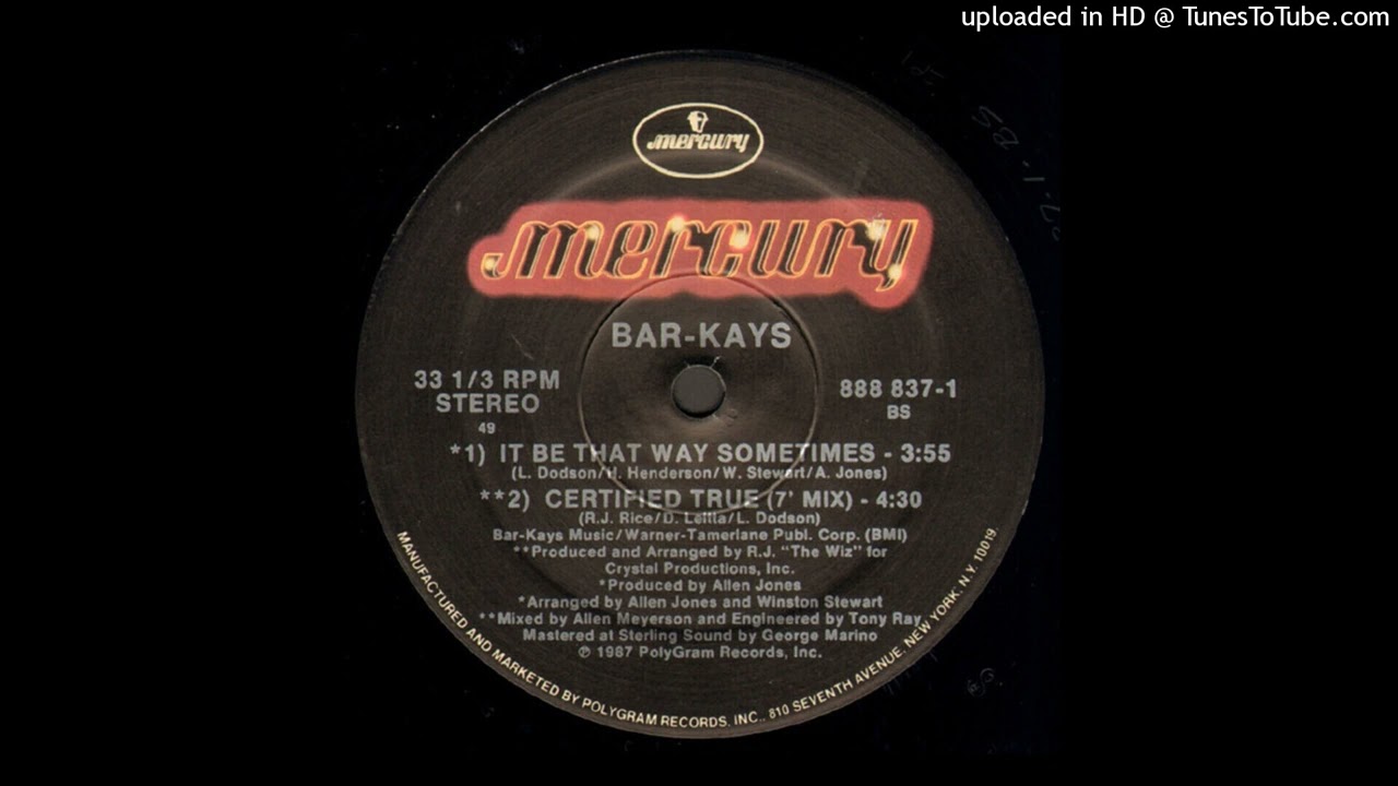 B1 Bar-Kays -  It Be That Way Sometimes