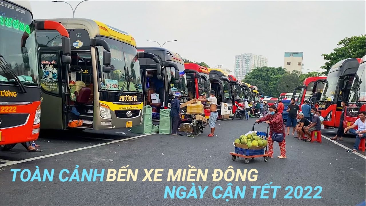 [189] TOÀN CẢNH BẾN XE MIỀN ĐÔNG NGÀY CẬN TẾT 2022 