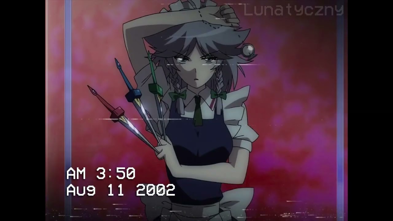 PASTEL GHOST - SILHOUETTE slowed + muffled (Tik Tok version) Sakuya Izayoi Edit Touhou 東方 48fps AMV