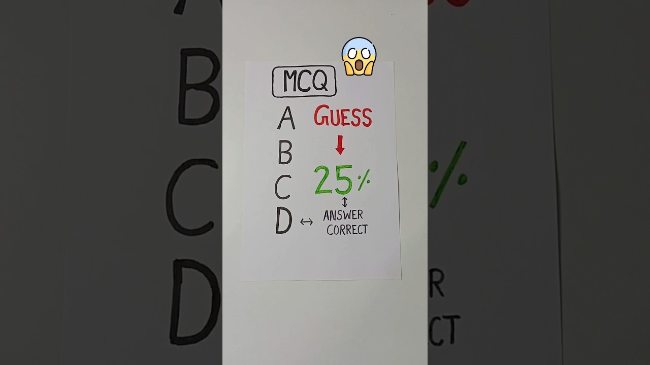 Secret Tips to Guess Answer of MCQs🔥Score Highest Marks😎#study #studytips #exams