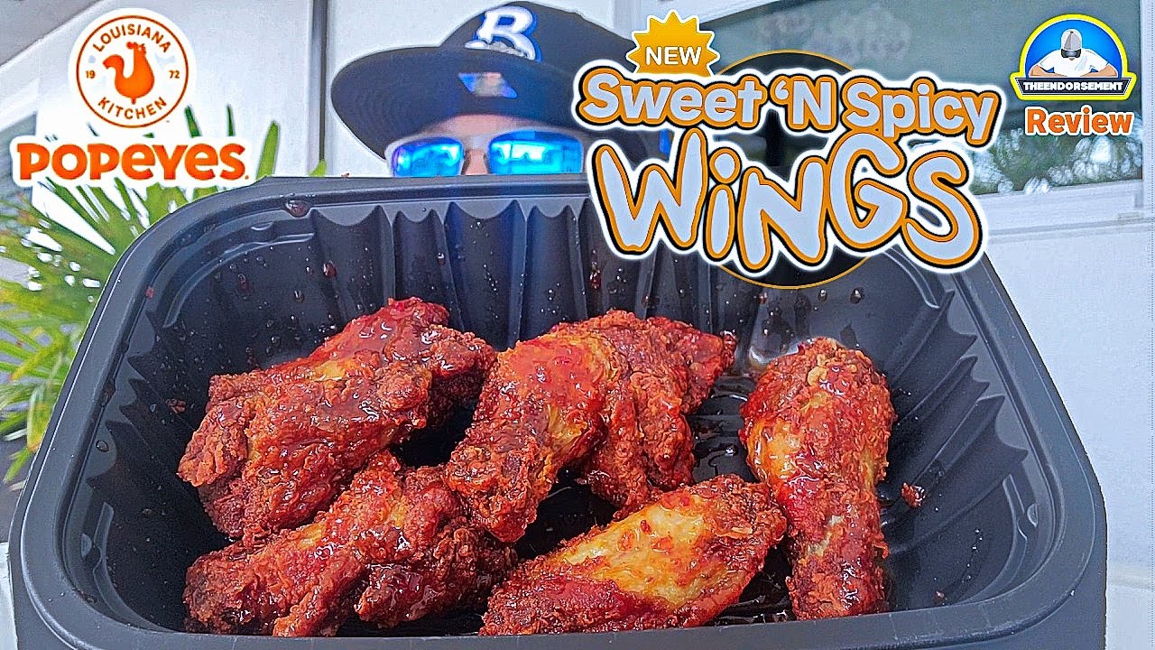 Popeyes® Sweet 'N Spicy Wings Review! ⚜️🐔 | Best Wings In Fast Food? | theendorsement