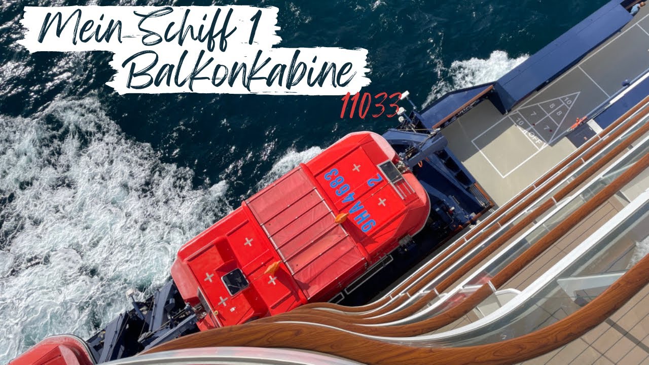 Balkonkabine 11033 - Mein Schiff 1| Bett am Fenster & großer Balkon 🌊