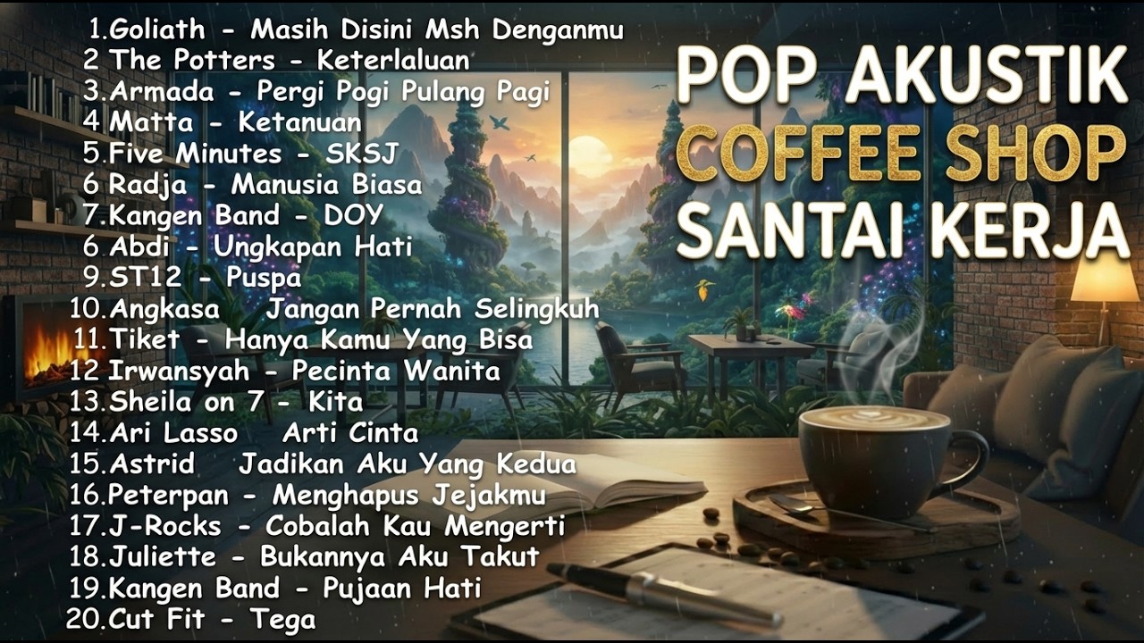 LAGU HITS POP INDONESIA AKUSTIK - MEMORI SMA 2000AN | Playlist Coffee Shop Nostalgia Kenangan SMA