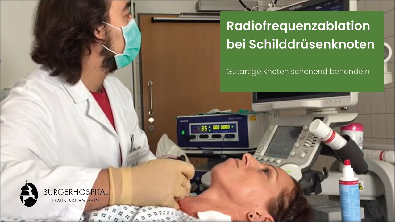 Behandlung eines Schilddrüsenknotens mit Radiofrequenzablation