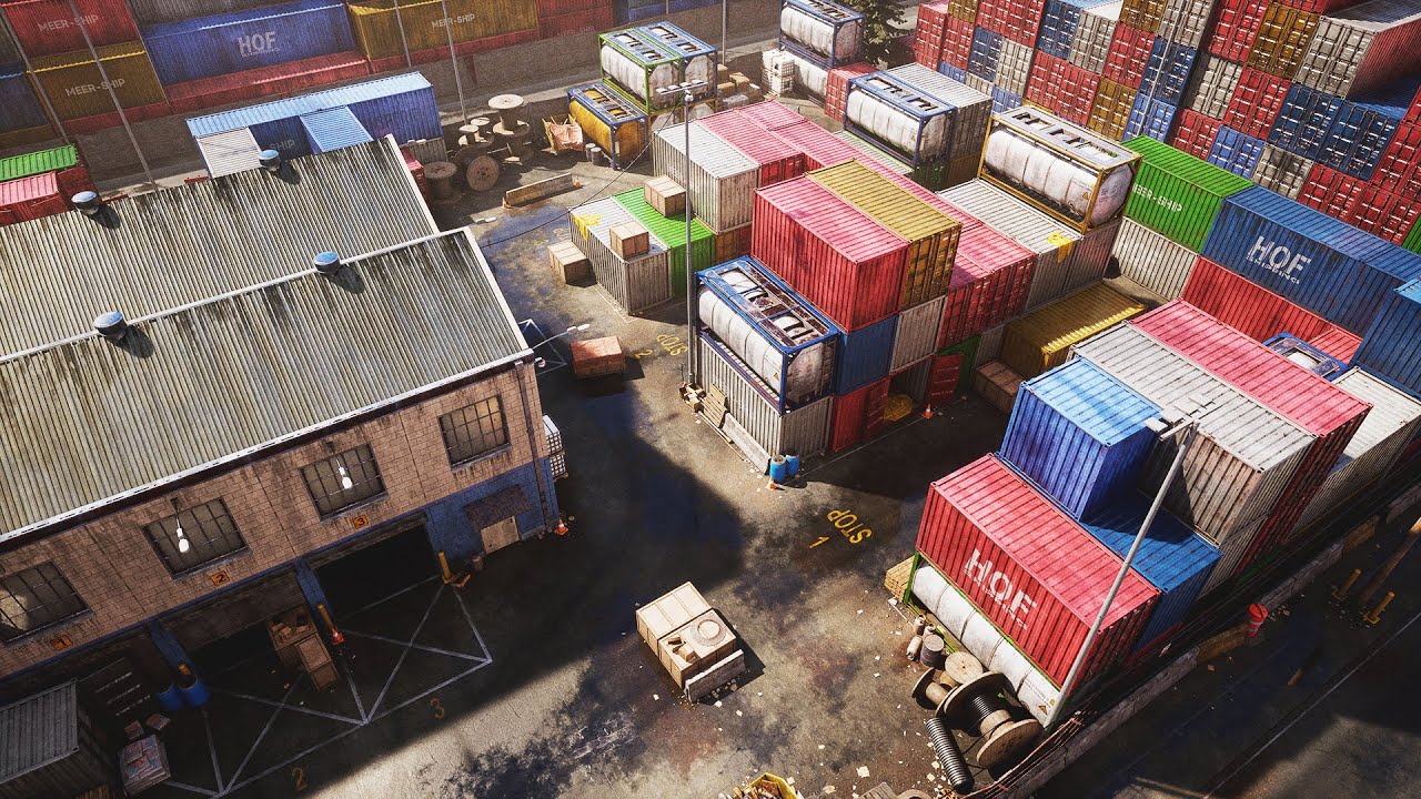 Container Yard Environment - Unreal Engine 5
