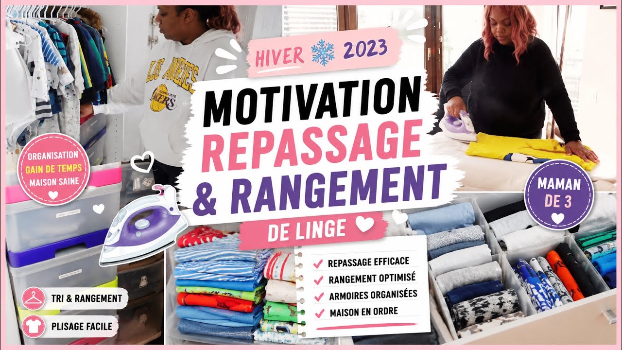 🧺MAMAN DE 3 MOTIVATION REPASSAGE RANGEMENT DE LINGE | GRACIALIFESTYLE
