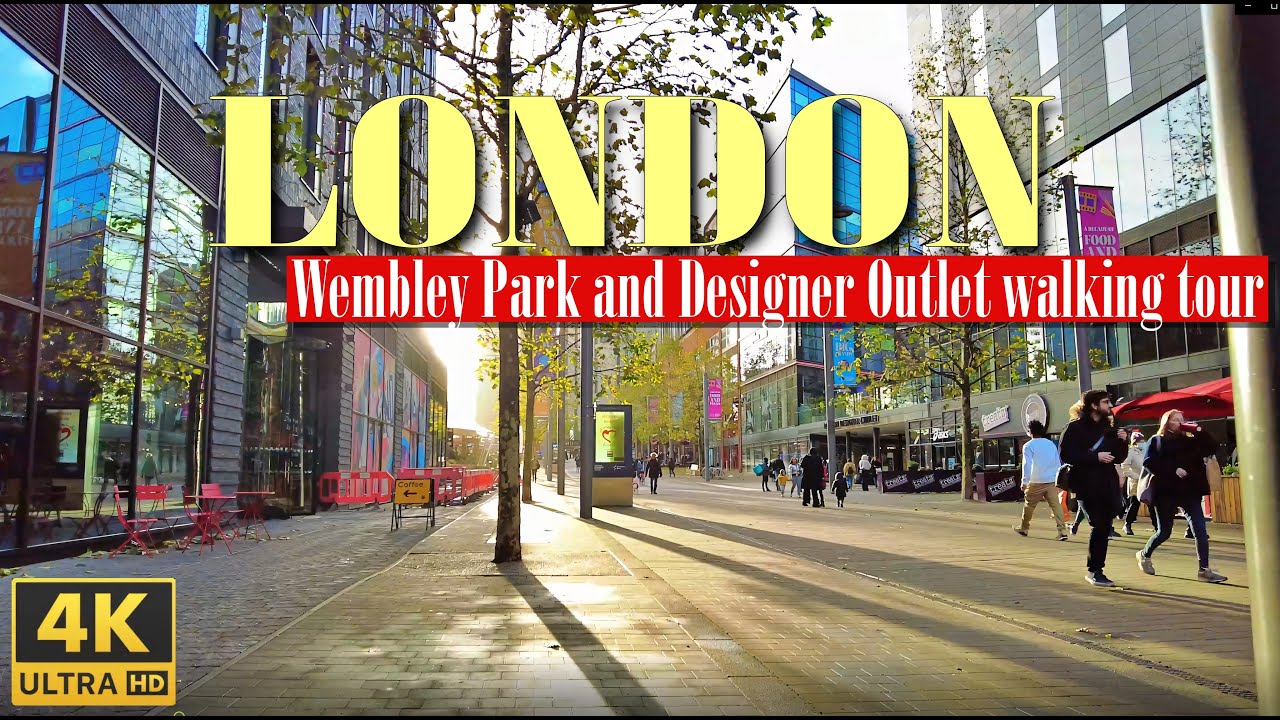 Wembley Park and London Designer Outlet walking tour | 4K