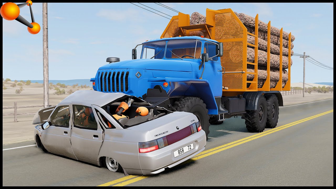 ЗАНЕСЛО Под ЛЕСОВОЗ! Выжить НЕРЕАЛЬНО! - BeamNg Drive