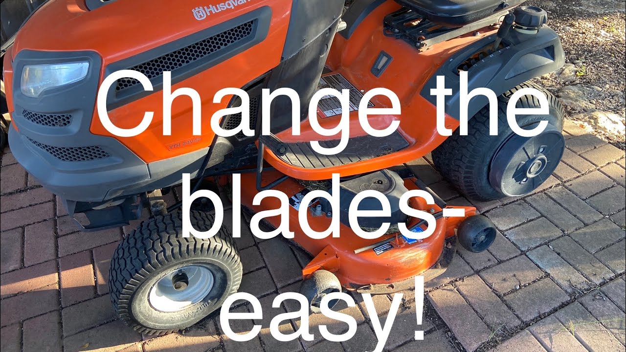 DIY: How to Replace Blades on a Husqvarna YTH 24V48 Riding Mower