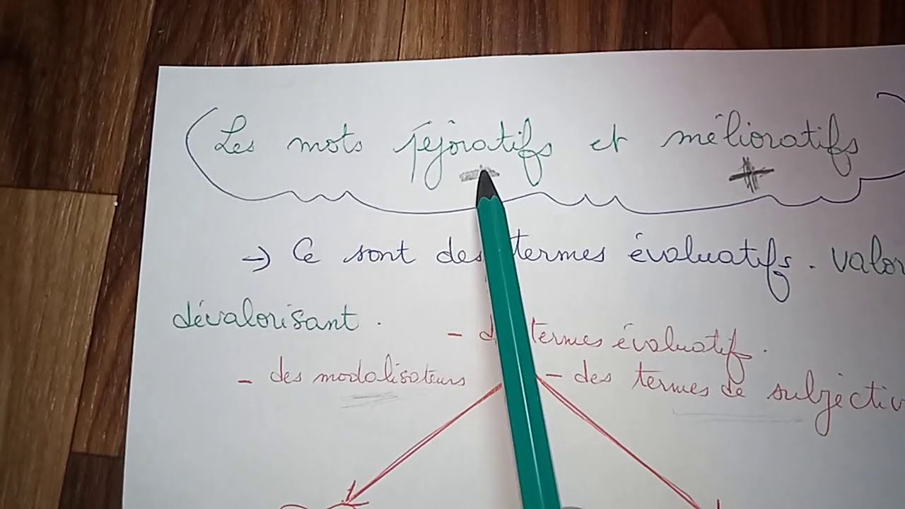 Les mots mélioratifs et les mots péjoratifs