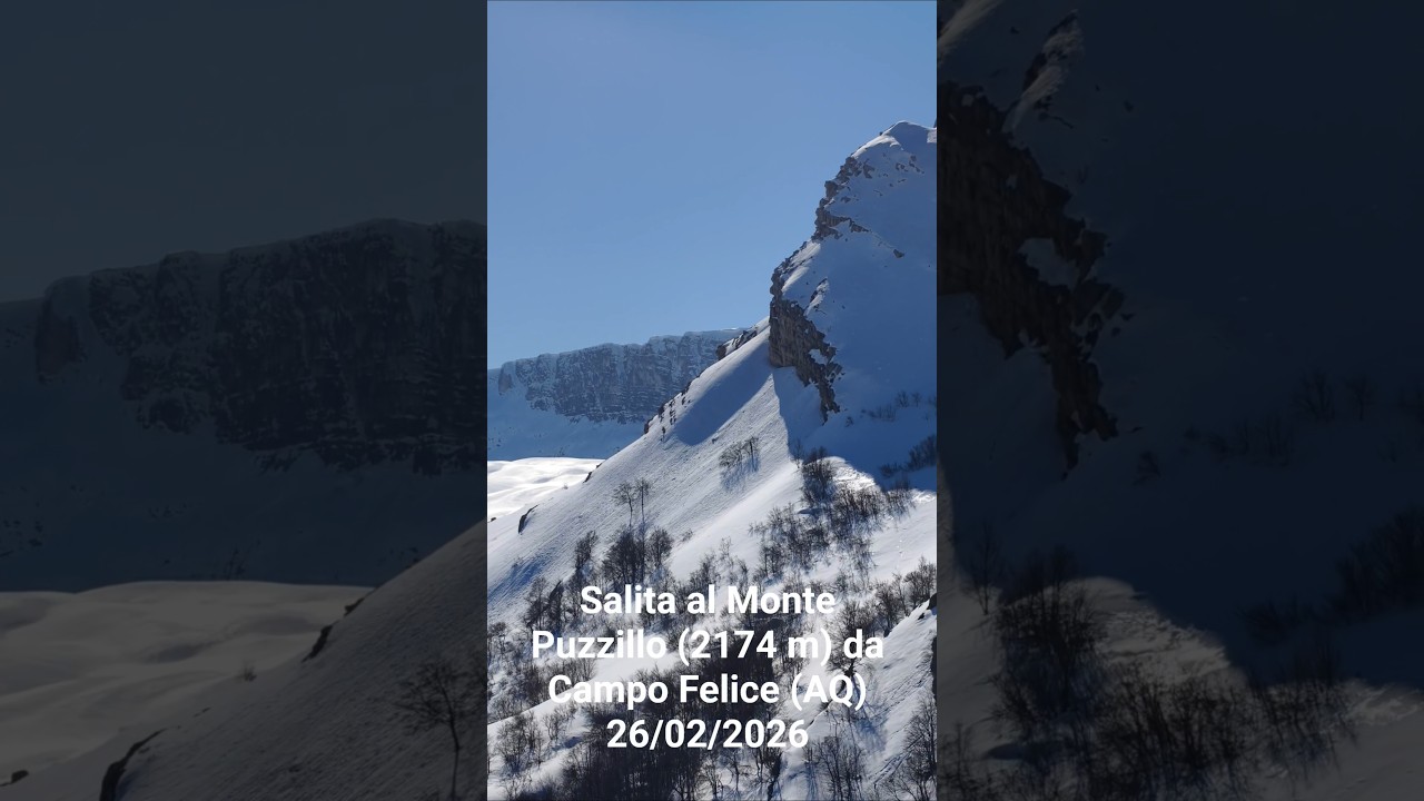 Bellissima salita al Monte Puzzillo (2174 m) da Campo Felice 26/02/2026 #abruzzo  #snow #mountains