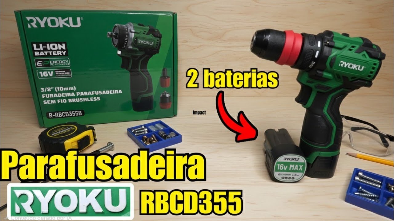 A melhor Parafusadeira 16v??? Testei a Ryoku RBCD355 