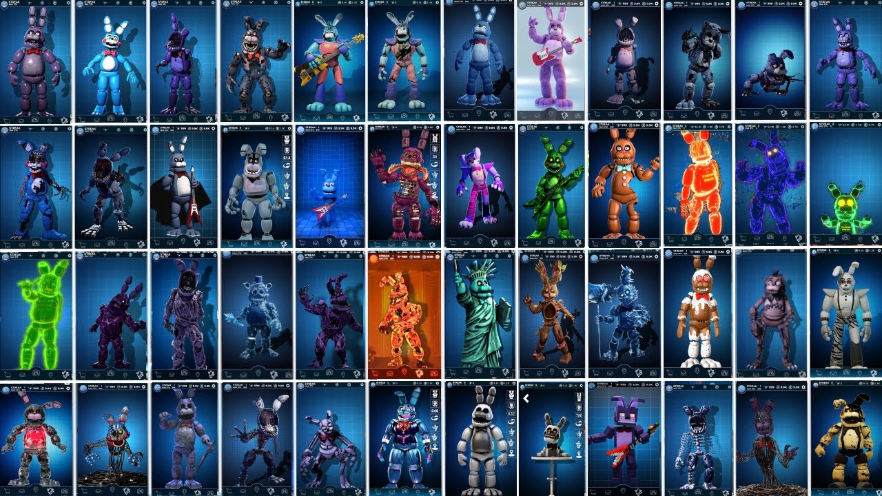 FNAF AR All Bonnie Workshop Animations