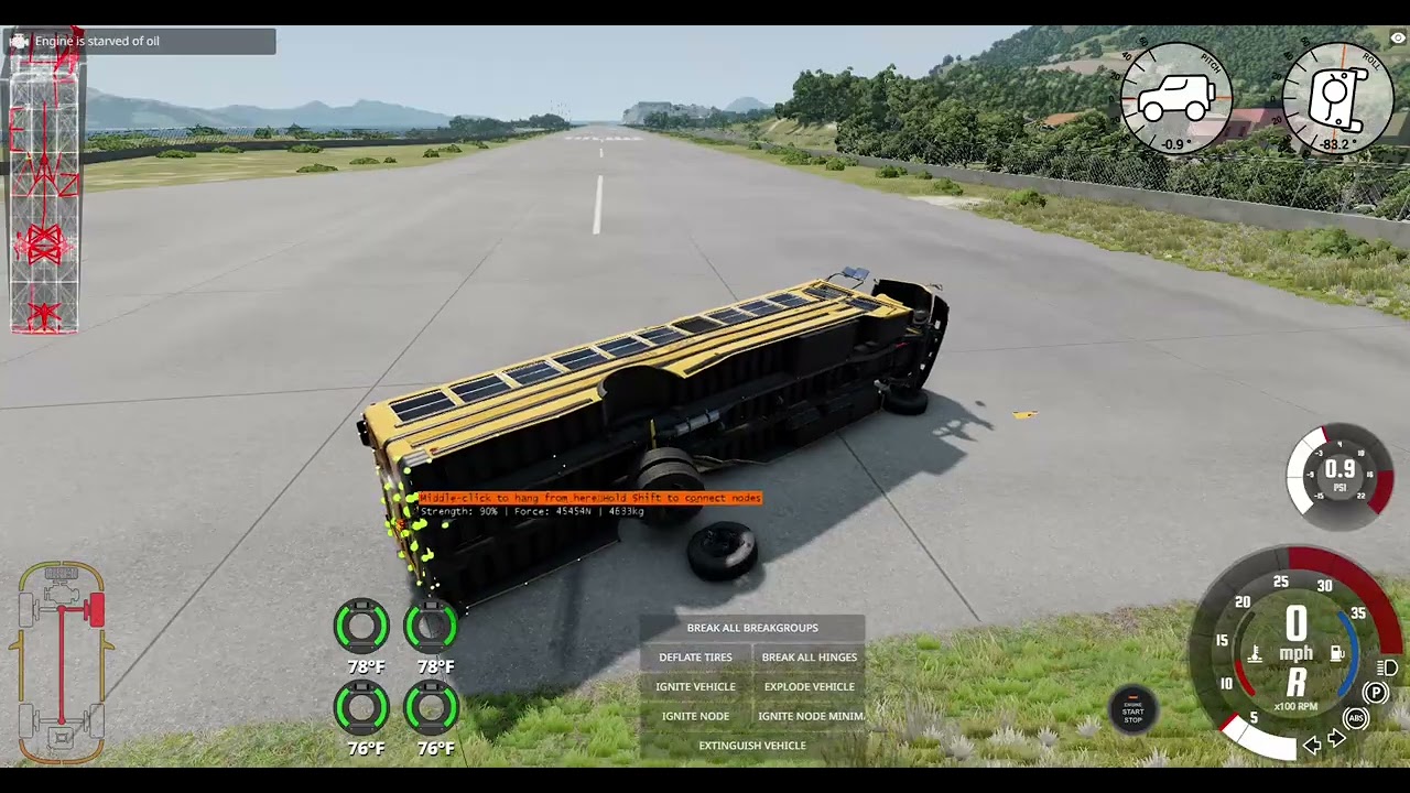 BeamNG drive   crashing into a school bus with different cars