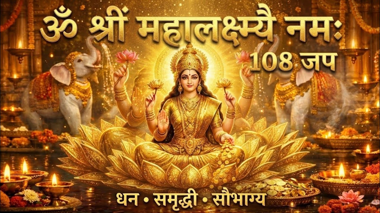 शुक्रवार स्पेशल | ॐ श्रीं महालक्ष्म्यै नमः | Mahalakshmi Mantra 108 Times | धन व समृद्धी