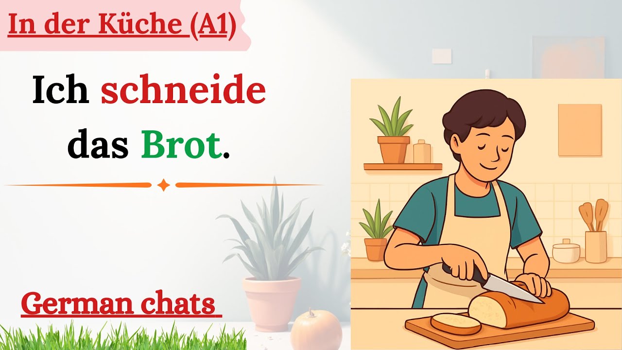 Deutsch A1 in der Küche 🍳 | 100 einfache Alltagssätze