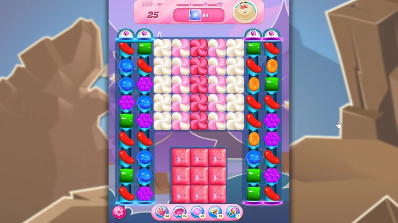 Candy Crush Saga LEVEL 389 NO BOOSTERS (new version)🐟☑️