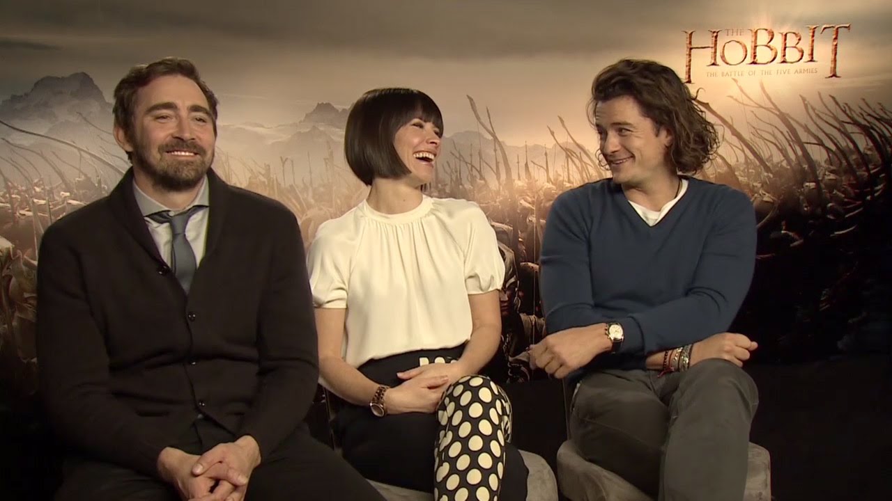 Lee Pace, Evangeline Lilly & Orlando Bloom - The Hobbit: The Battle of the Five Armies Interview HD