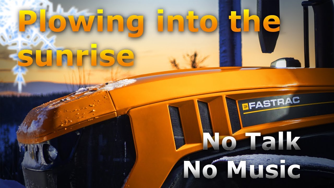 JCB Fastrac 4220 Sunrise ❄️plowing 11th Feb #NoTalk #NoMusic #JCB #Fastrac #Snow #Mählers