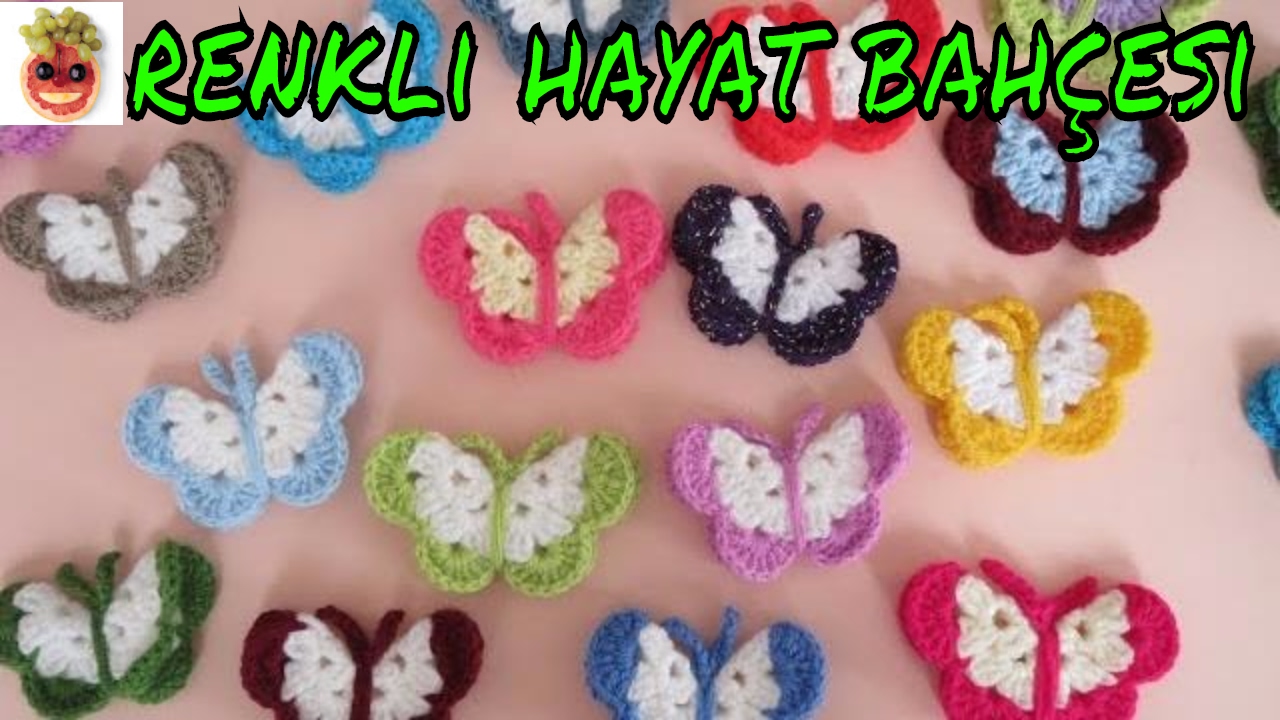 Tığ İşi Örgü Magnet Kelebek Modeli - Anlatımlı Yapılışı -   Örgü Dantel Oya El İşi