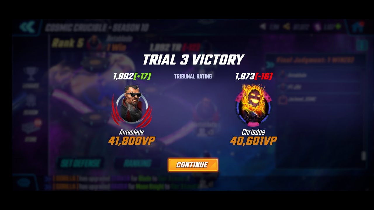Cosmic Crucible 1053 vs Chrisdos