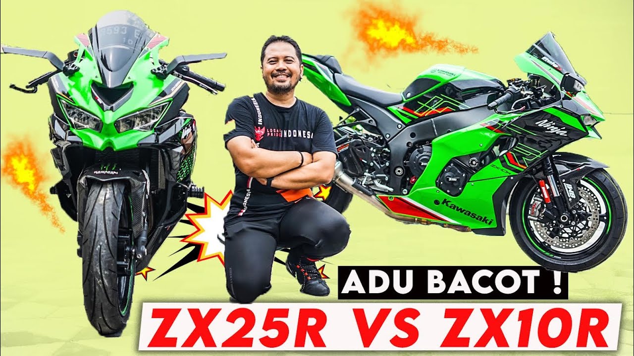 DUEL ZX25R VS ZX10R 🔥 SUARANYA BEDA BANGET 😱 AWAS DILEMPAR SANDAL TETANGGA😂