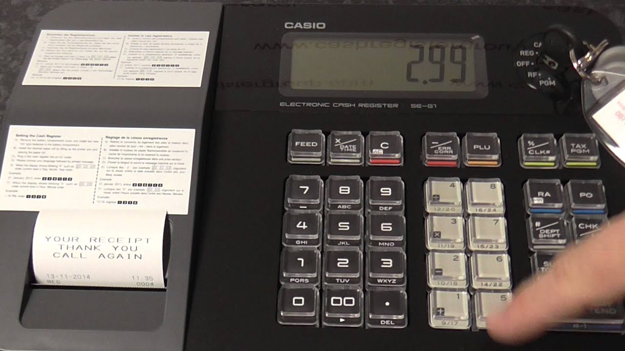 Casio SE-G1 How to process a sale with multiple items