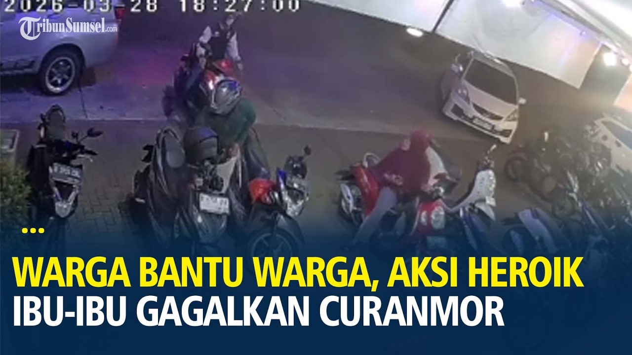Warga Bantu Warga, Aksi Heroik Ibu-Ibu Sigap Gagalkan Curanmor di Parkiran Toko